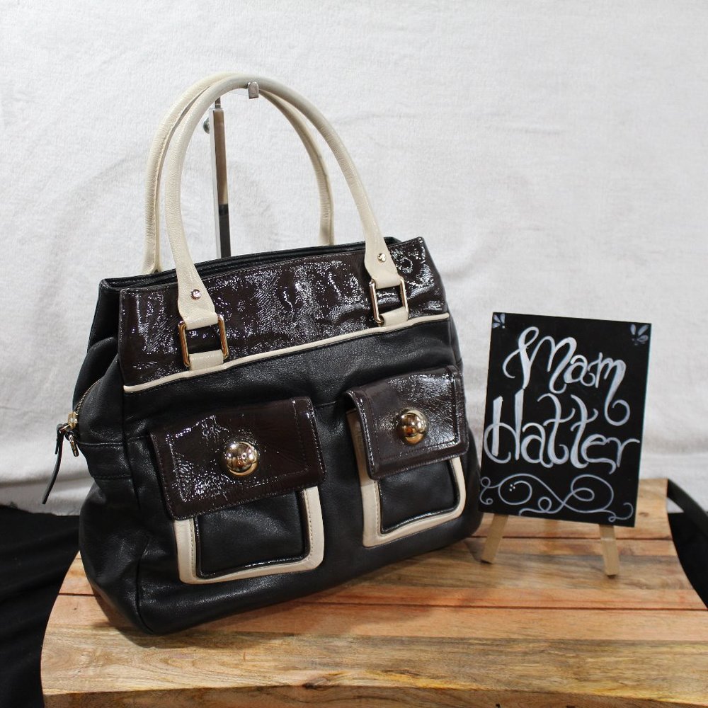 Kate Spade Black Brown and Cream Purse